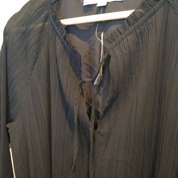 NWT Loft Black Tie Dress Medium - Picture 5 of 7